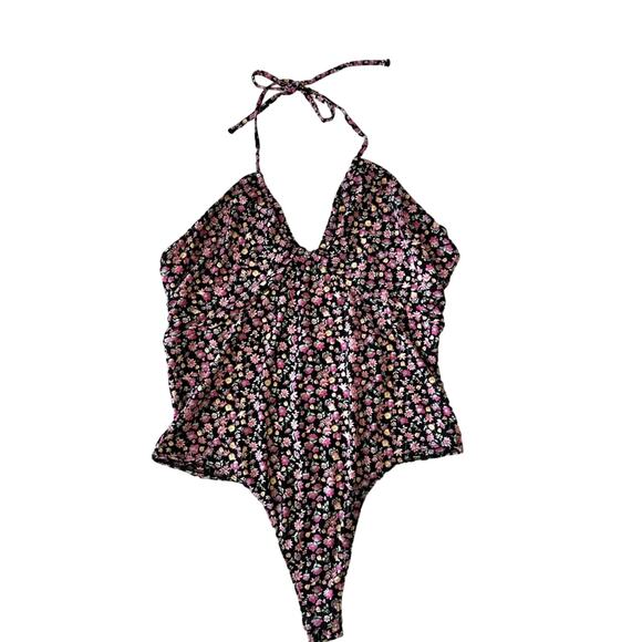 Wayf Floral Halter Bodysuit NWT Size XL - Picture 2 of 6